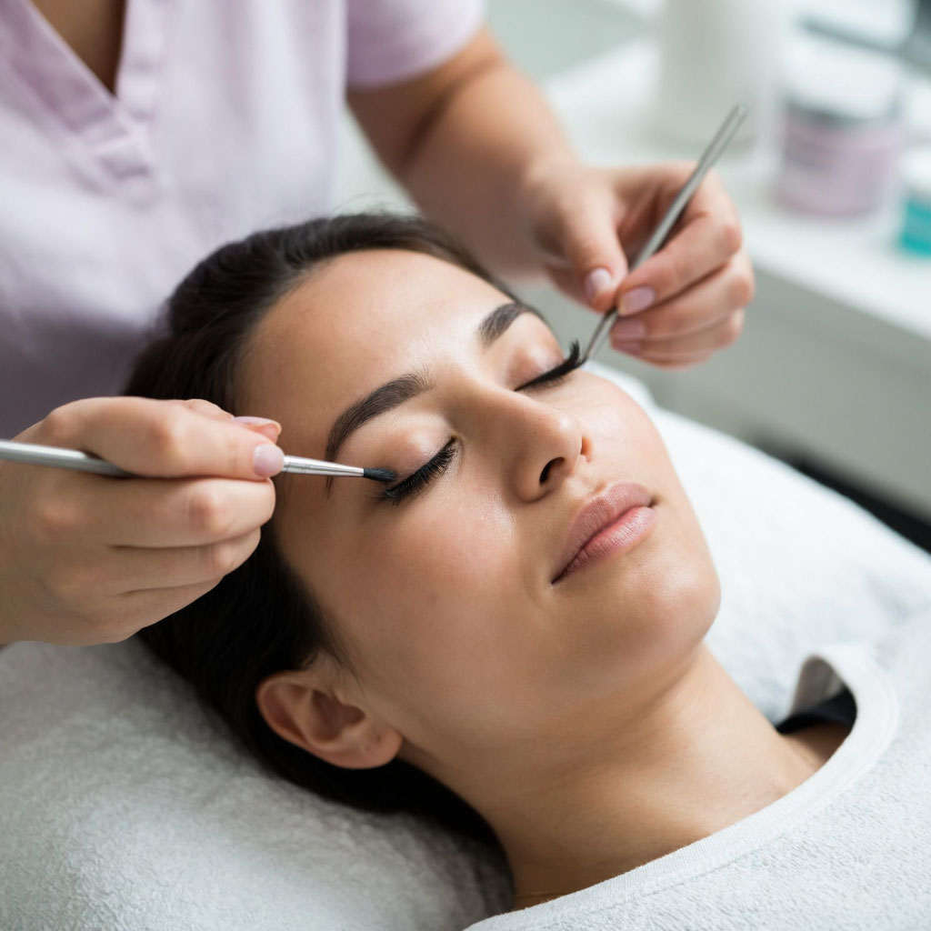 Адаптированное наращивание верхних и нижних ресниц. -Наращивание по Ва