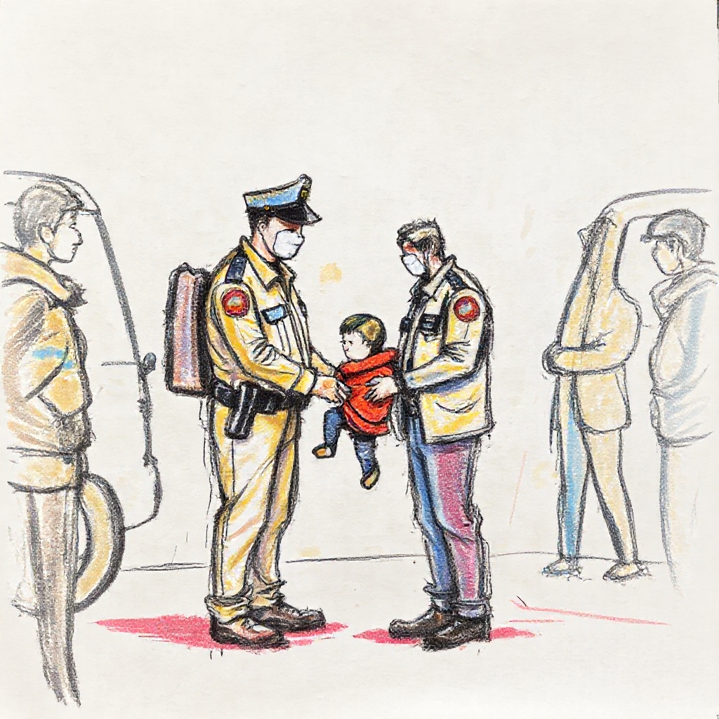 Северный округ: инспекторы ДПС передали родителям найденного ребёнка